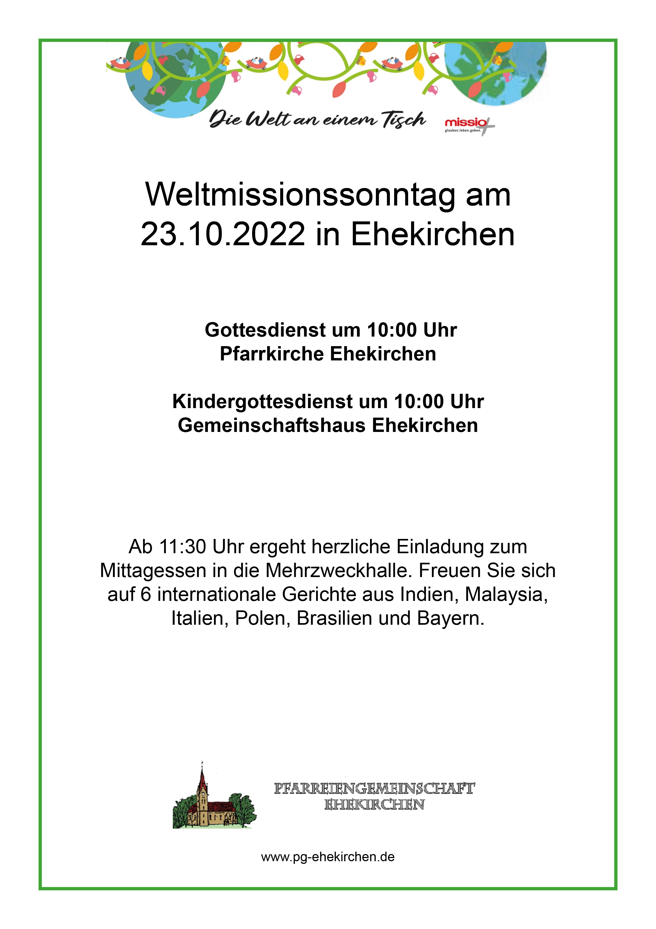 Weltmissionssonntag PGEhekirchen 2022 A4