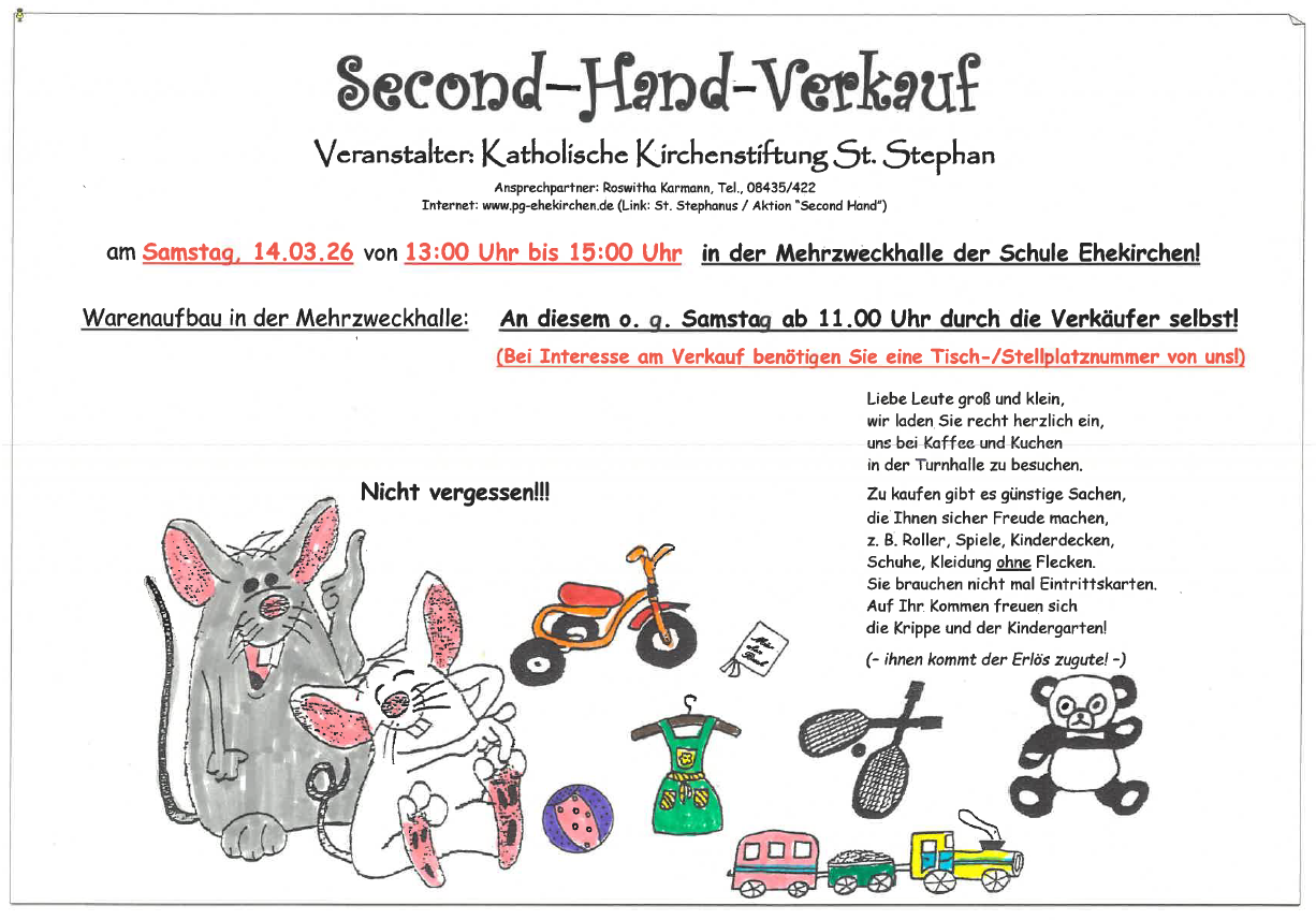Plakat Second Hand März 2026