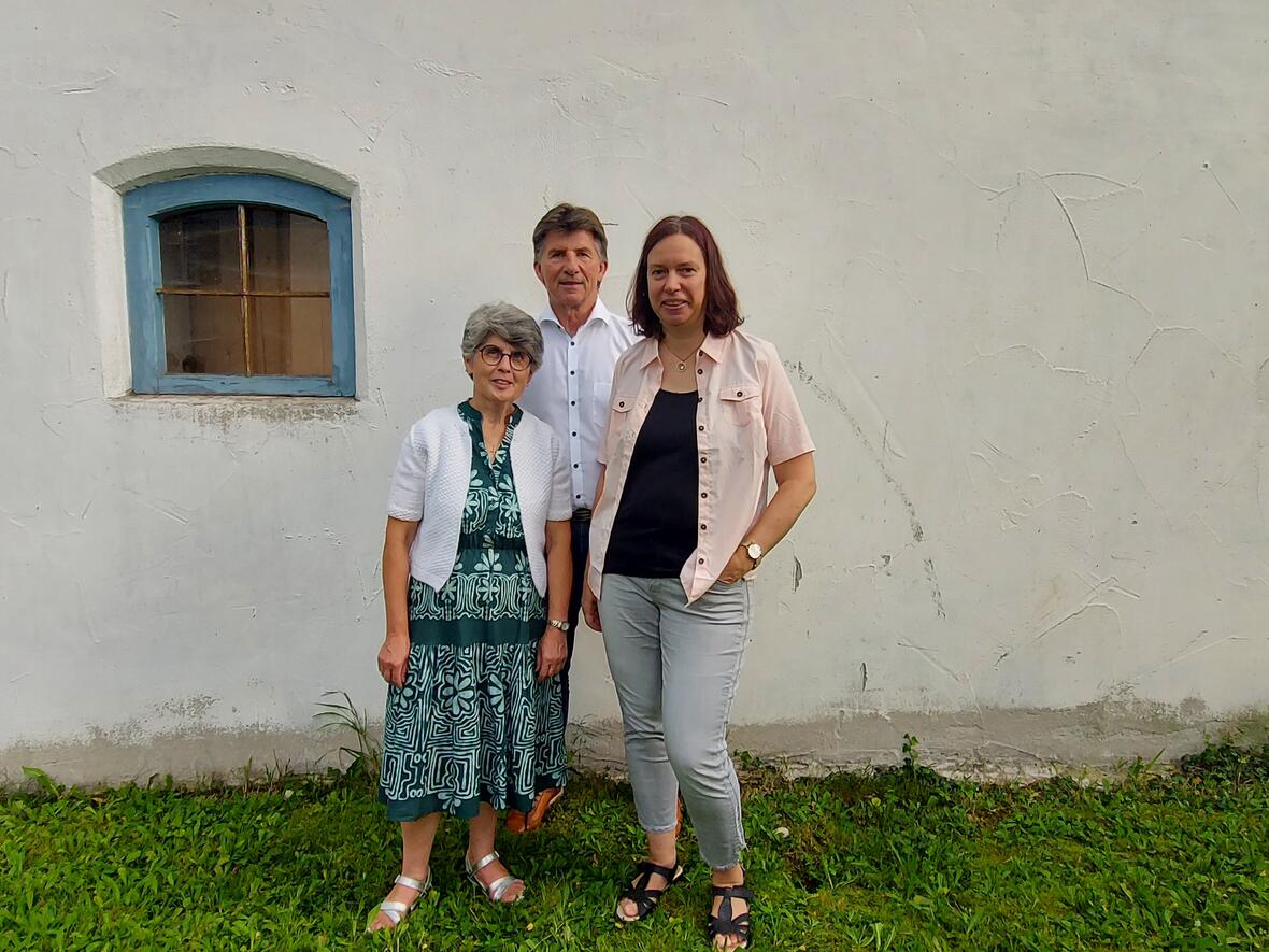 Pfarrgemeinderat St. Johannes Baptist Baisweil - von links: Petra Sellner, Hermann Albrecht, Beatrix Buchmaier, Maximilian Herrmann (auf dem folgenden Bild)