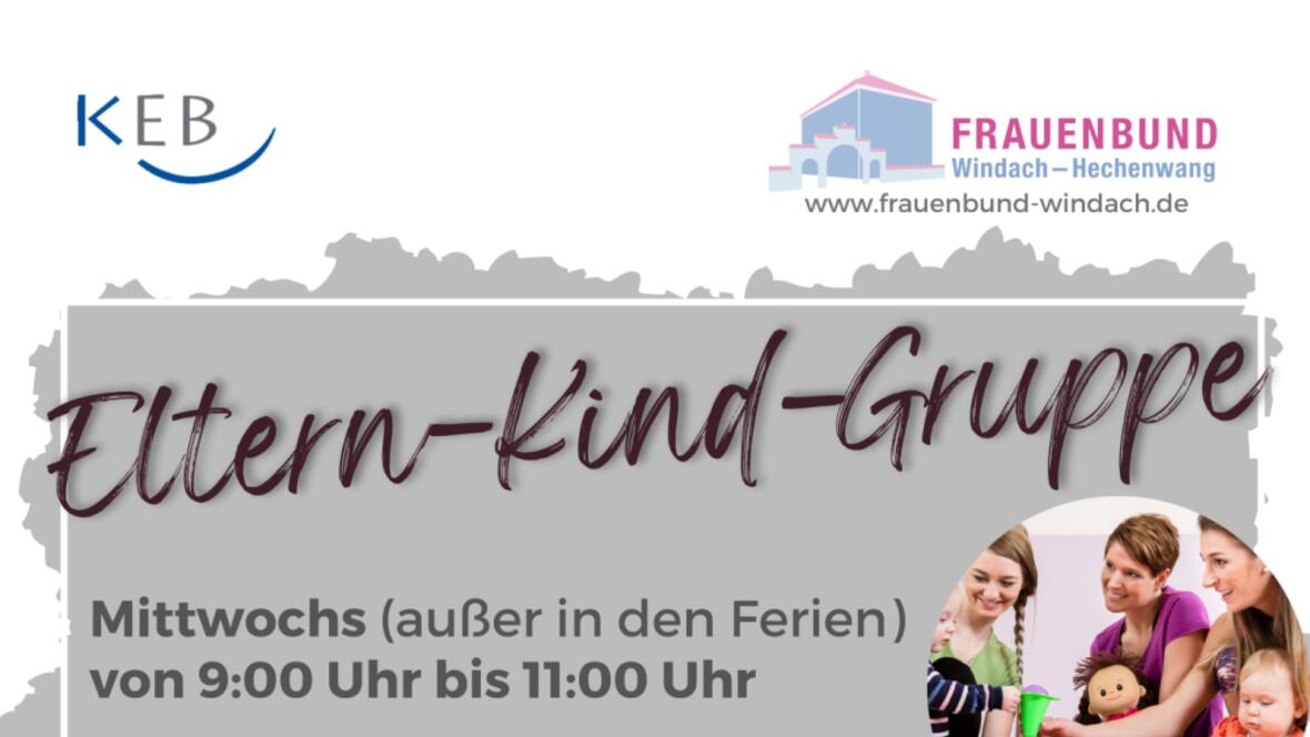 Plakat der Eltern-Kind-Gruppe des Frauenbundes Windach-Hechenwang